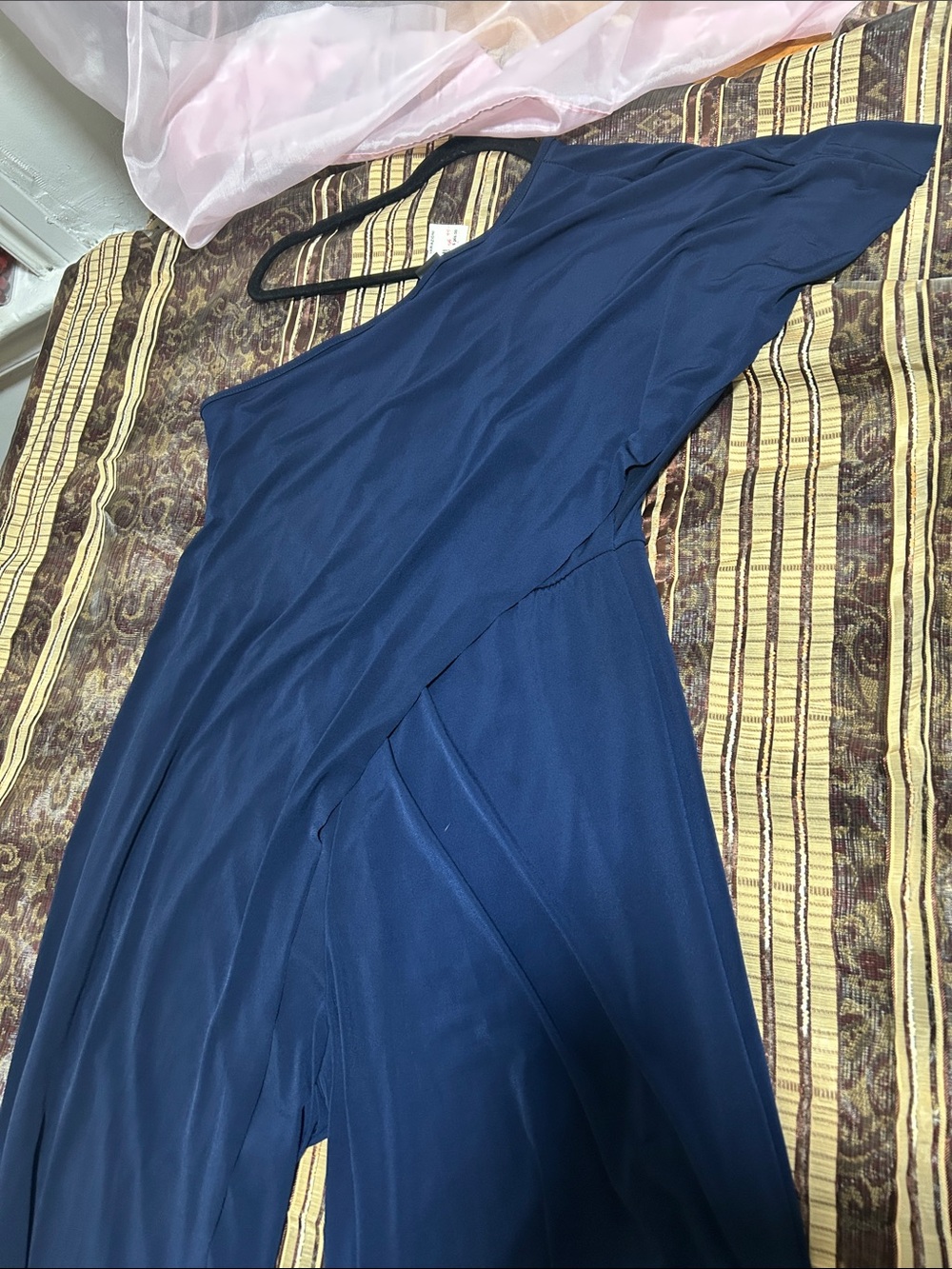 DUCCI One-Shoulder Navy Blue Jumpsuit